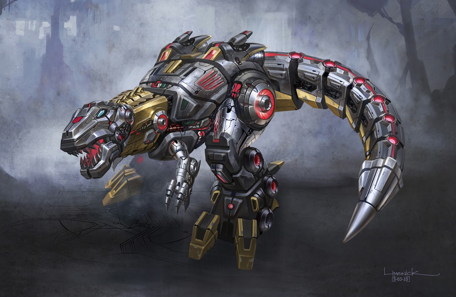 transformers+fall+of+cybetron+dinobot+grimlock+robot+mode+1+concept+art+2.